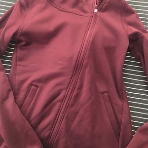 Asymmetrical zip-up athletic hoodie
